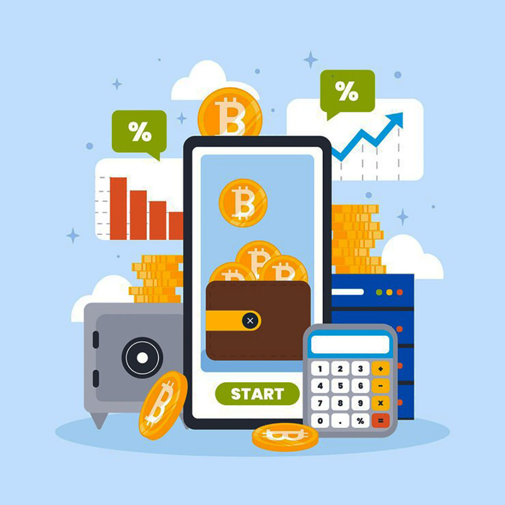 flat-design-staking-illustration-crypto