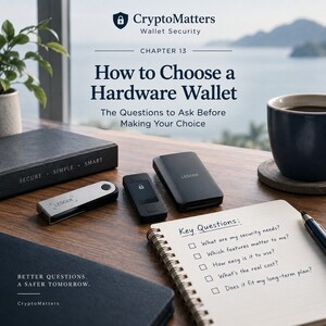 CryptoMatters Questions to consider when choosing a hardware wallet